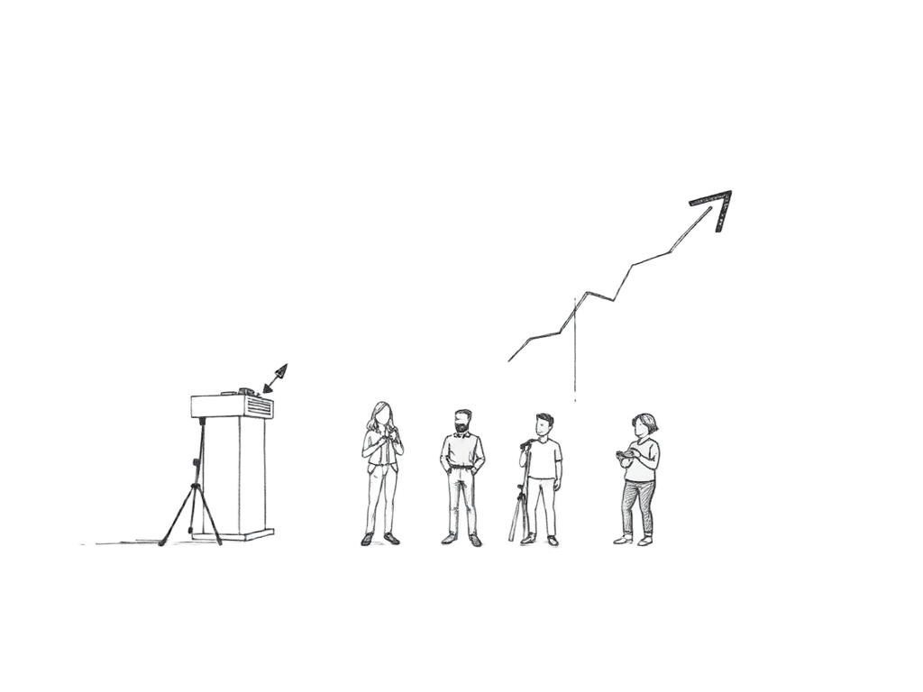 Pencil illustration representing Accelerators & Incubators