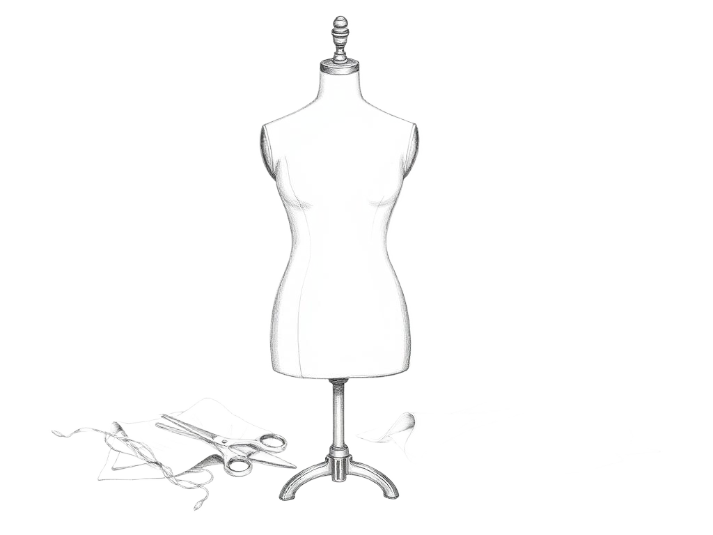 Pencil illustration representing Fashion