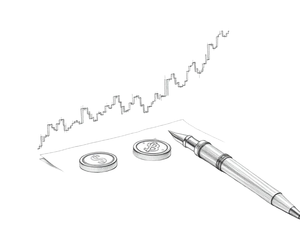 Pencil illustration representing Finance
