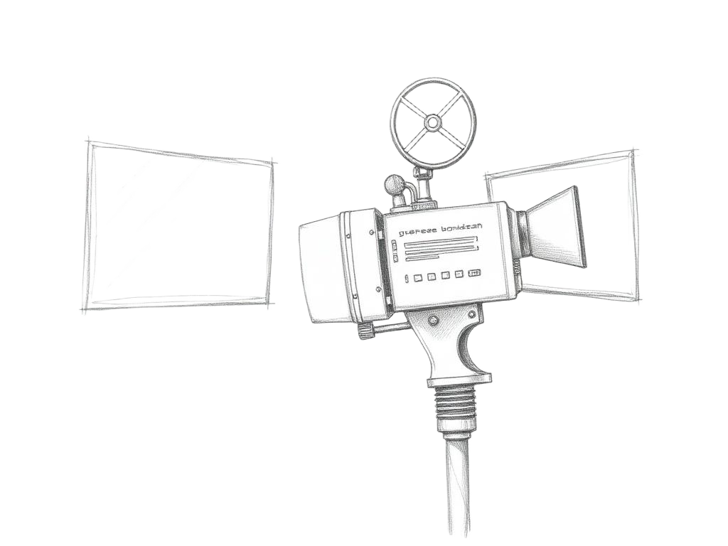 Pencil illustration representing Media