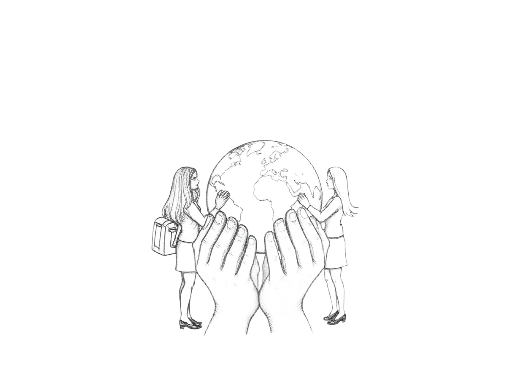 Pencil illustration representing NGOs