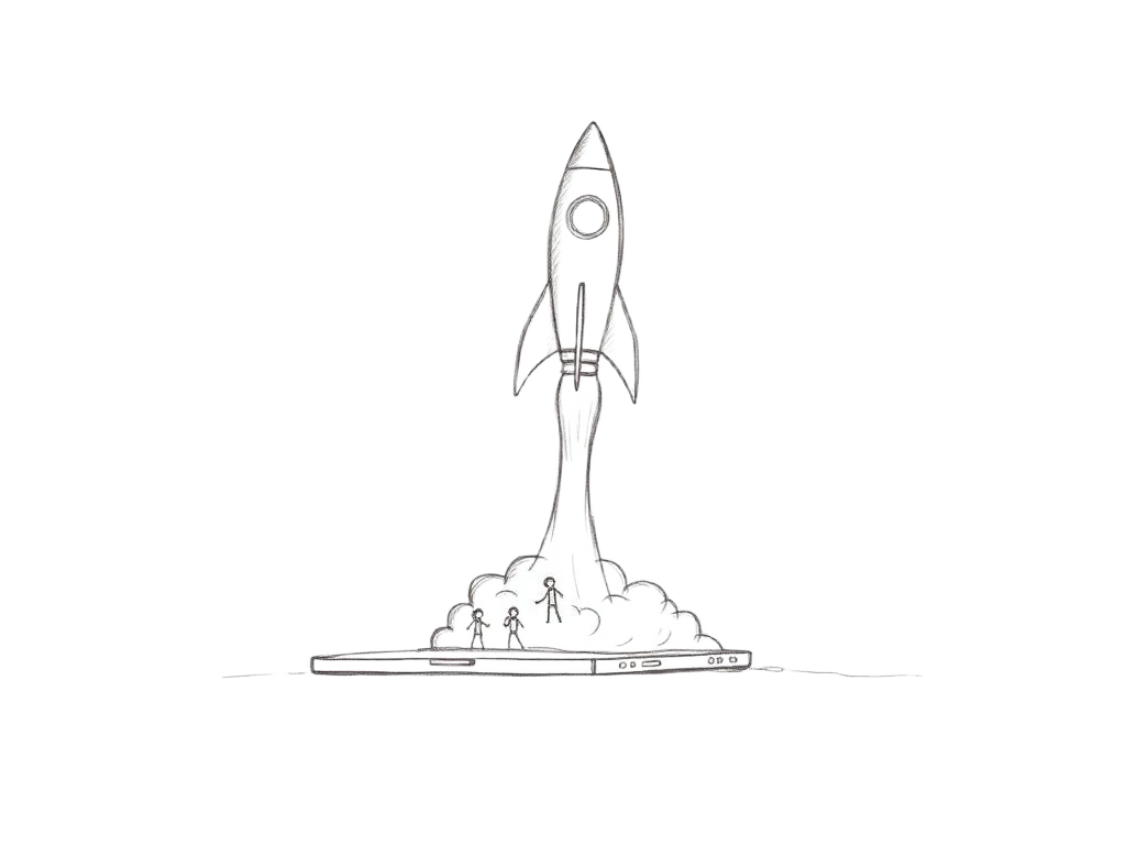 Pencil illustration representing Startups & SMEs